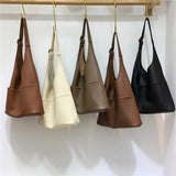 Soft Pu Leather Shoulder Bag Large Capacity Tote Composite Bags