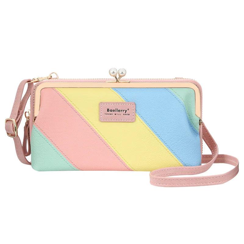 Candy Crossbody Bags Women Wallet Bag Ladies Patchwork Phone Holder