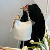 Vintage Small PU Leather Bucket Crossbody Sling Bags for Women