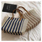 Summer High Shopping Bag Women Straw Bags Beach Shoulder Bag
