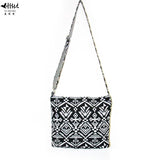 Bohemian Women's Shoulder Bag Crossbody Cotton Canvas Small Flap Handbag Purse