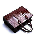 Crocodile Pattern Shoulder Bag PU Leather Crossbody Handbag Tote Bag