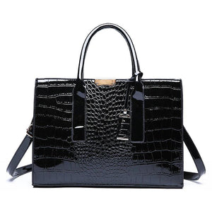 Crocodile Pattern Shoulder Bag PU Leather Crossbody Handbag Tote Bag