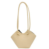 Woven Retro Shoulder Bucket Diagonal Tote Bag