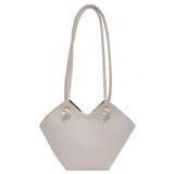 Woven Retro Shoulder Bucket Diagonal Tote Bag