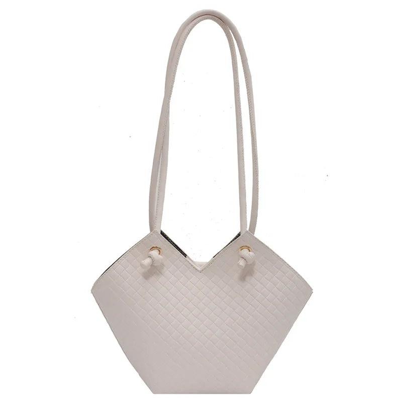 Woven Retro Shoulder Bucket Diagonal Tote Bag