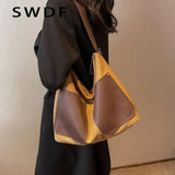 Large Canvas Shoulder Crossbody Bags for Women High Capacity Handbags