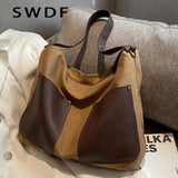 Large Canvas Shoulder Crossbody Bags for Women High Capacity Handbags
