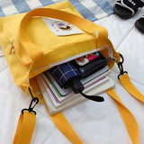 Canvas Messenger Bag Women's College Student Handbag