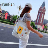 Canvas Messenger Bag Women's College Student Handbag