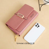 Vintage Ladies Flap Bag Crossbody Shoulder Long PU Leather Handbag