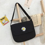Small Daisy Canvas Shoulder Bag for Women