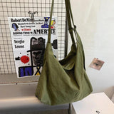 Lazy Wind Canvas Bag Japanese Retro Minimalist Shoulder Messenger Handbag