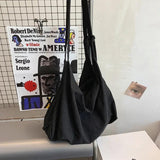 Lazy Wind Canvas Bag Japanese Retro Minimalist Shoulder Messenger Handbag