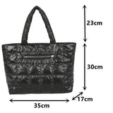 Quilted Plaid Tote Bag Large Capacity Women's Shoulder Bag