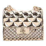 Metal Crossbody Bags For Women Beading Chain Shoulder Handbags