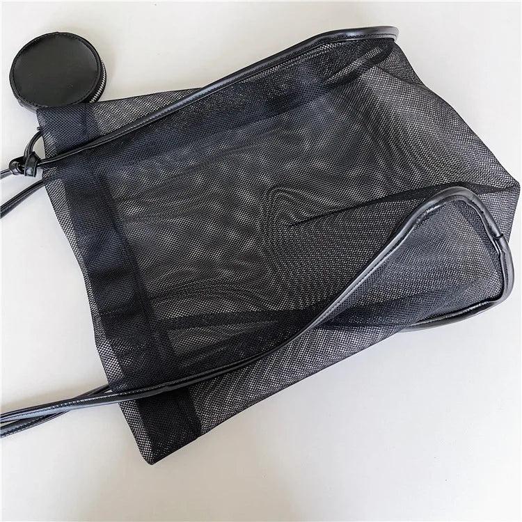Hollow Out Women's Shoulder Bag Large Capacity Tote Bag for Ladies Casual Beach