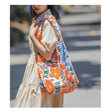 Floral Shoulder Bag Women's Large Capacity Vintage Handbag