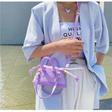 Stone Pattern Solid Personalized Ins Net Red Handheld Crossbody Small Square Bag