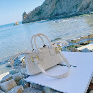 Stone Pattern Solid Personalized Ins Net Red Handheld Crossbody Small Square Bag