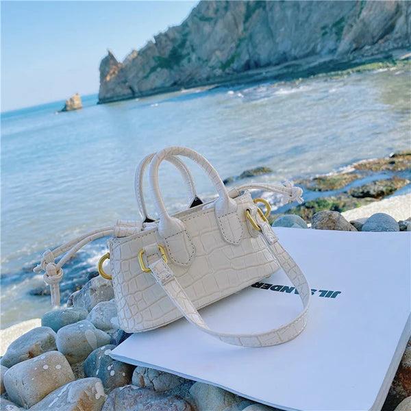 Stone Pattern Solid Personalized Ins Net Red Handheld Crossbody Small Square Bag