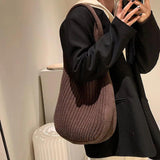 Women's Knit Tote Bag Large Capacity Handbag