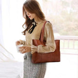 Soft Leather Women's Handbags Lady Purses Large Capacity Shoulder Tote Bag