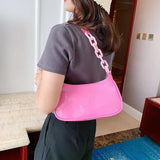 Leather Women Handbags with Chains Shoulder Bags