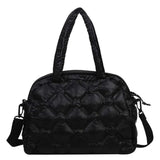 Winter Warm Down Shoulder Bag Large Capacity Shopping Crossbody Tote