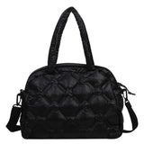 Winter Warm Down Shoulder Bag Large Capacity Shopping Crossbody Tote