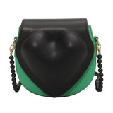 Heart Shape Shoulder Bag Mini Leather Crossbody