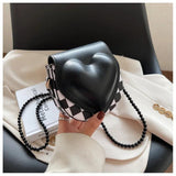 Heart Shape Shoulder Bag Mini Leather Crossbody