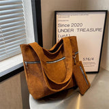 Corduroy Shopper Bag Autumn Winter Canvas Tote B535