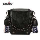 Vintage Sequined Shoulder Bag Women Leather Handbags Ladies HandBag