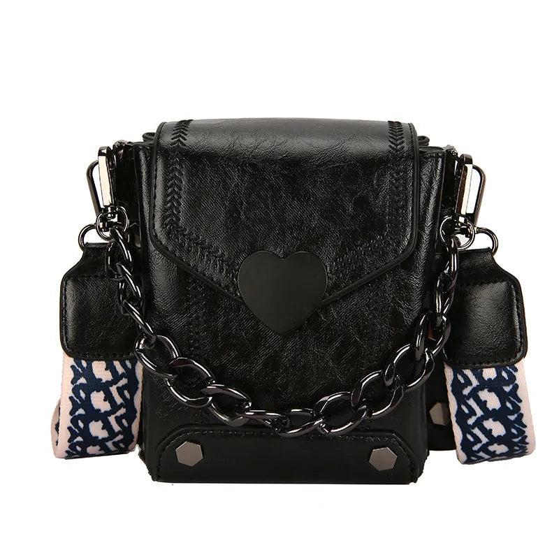 Vintage Sequined Shoulder Bag Women Leather Handbags Ladies HandBag