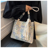 Vintage Women Handbag Canvas Shoulder Bag Ladies Casual Large