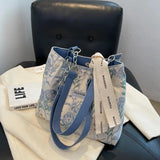 Vintage Women Handbag Canvas Shoulder Bag Ladies Casual Large