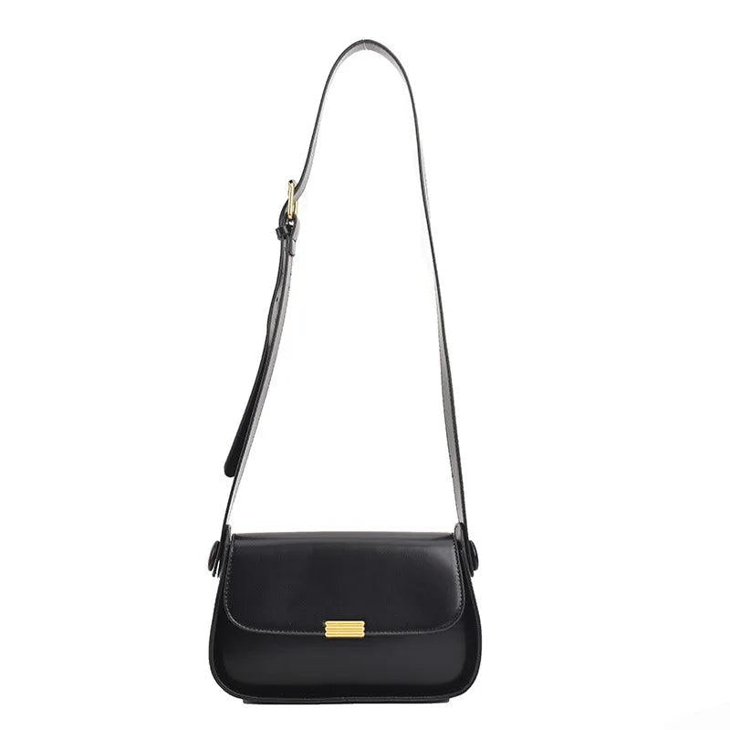 Women's PU Leather Flap Shoulder Bag Lock Crossbody Purse