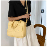 High-capacity Women's Shoulder Bag PU Leather Briefcase