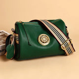 Women Leather Handbags Rotating Metal Lock Shoulder Bags Female Messenger Bag