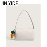 Women's Small Messenger Bag Steamed Roll Handbag PU Leather Lady Tote