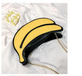 Cute Banana Shape PU Leather Chain Ladies Messenger Bag