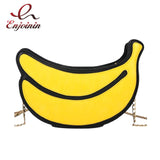 Cute Banana Shape PU Leather Chain Ladies Messenger Bag