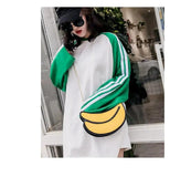 Cute Banana Shape PU Leather Chain Ladies Messenger Bag