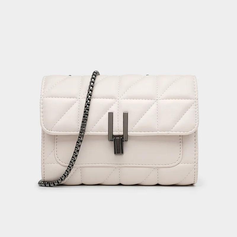 Leather Chain Crossbody Bags for Women Shoulder Bags Messenger