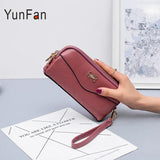 Double Zipper Women's Wallet Clutch Bag