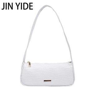 Crocodile Pattern Small PU Leather Shoulder Side Bags for Women