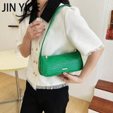 Crocodile Pattern Small PU Leather Shoulder Side Bags for Women