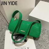 Crocodile Pattern Small PU Leather Shoulder Side Bags for Women