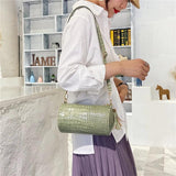 Crocodile Pattern Women's Soft Leather Shoulder Bag